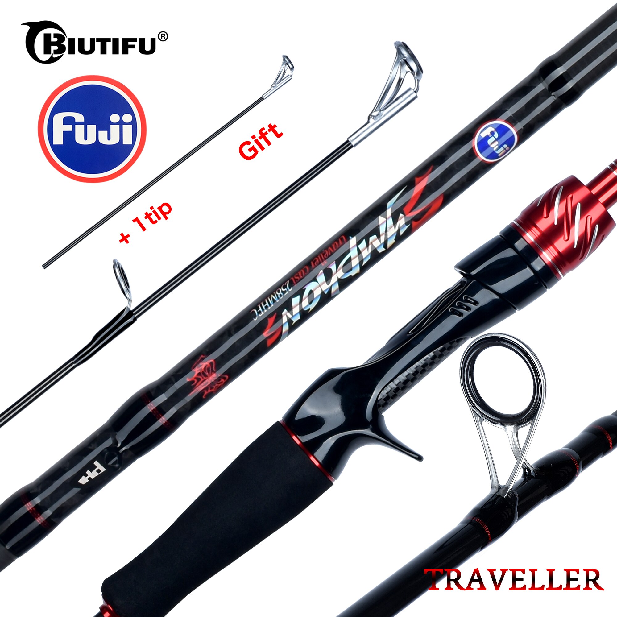 Fishing Rod Surf - Biutifu เหยื่อล่อปั่น1.8ฟูจิ, เบ็ดตกปลาหินขนาดเล็ก/2.1/2.4/2.7/3.0เมตรคาร์บอนเบทคาสติ้ง phishger รวดเร็ว5-42กรัม
