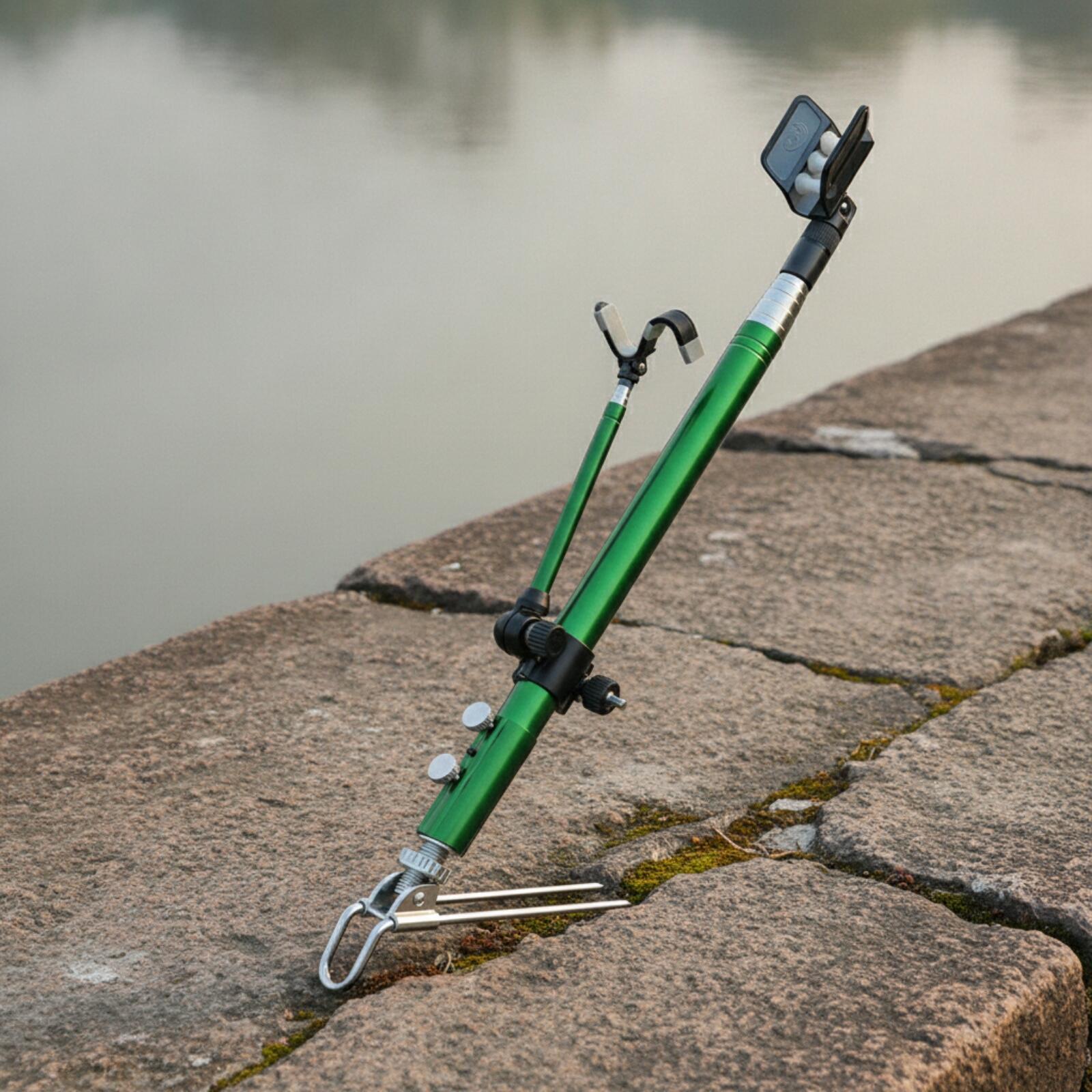 Fishing Rod Boat - ขาตั้งคันเบ็ดตกปลาแบบแข็งแรงทนทาน พร้อมหมุดยึดพื้นโลหะขนาด 19 มม. และดีไซน์พับเก็บได้ สำหรับใช้กับเก้าอี้และเรือ
