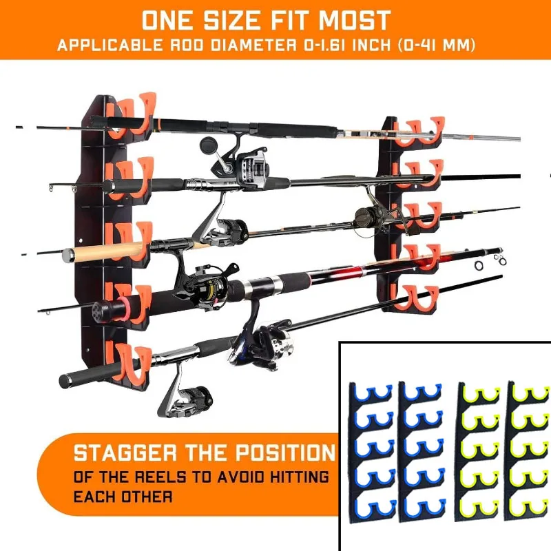 ที่วางคันเบ็ดสำหรับติดผนังในโร - Fishing Rod Rack บทวิจารณ์และราคา