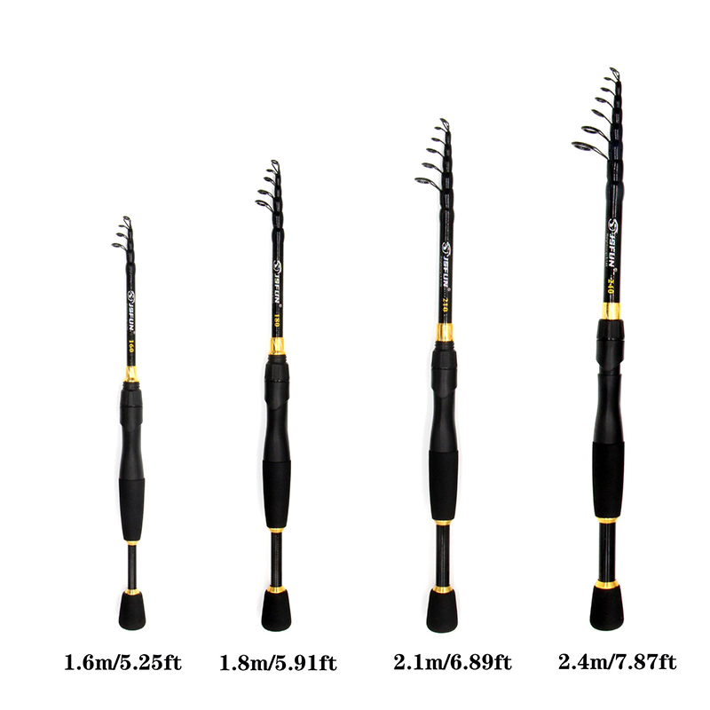 คันเบ็ดตกปลาแบบยืดหดได้ JSFUN  - Fishing Rod Spinning บทวิจารณ์และราคา